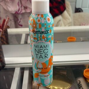 amika Miami Nectar Dry Shampoo - Turquoise & Orange Floral Can